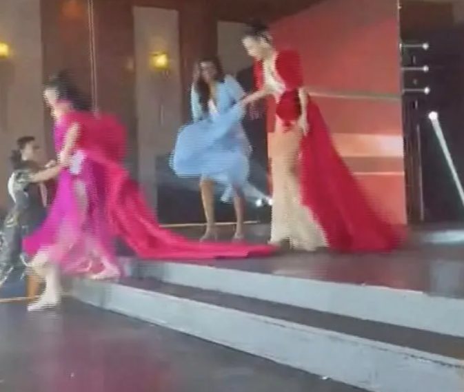 菲律宾地震时正选美 佳丽惊慌逃离